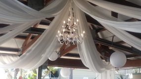 Bali Hai San Diego Ceiling Draping and Chandelier