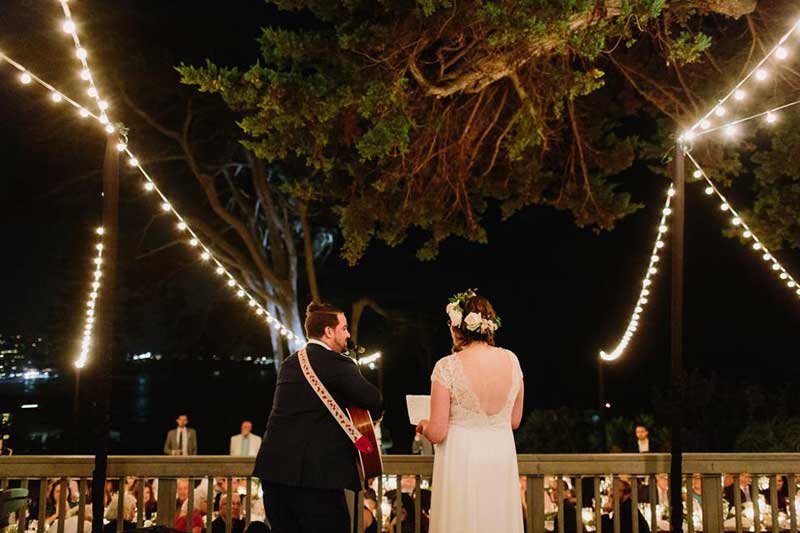 Martin Johnson House Wedding Lighting Market Lights Decks