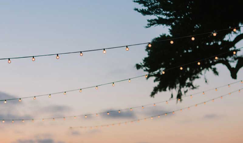 Martin Johnson House Wedding Lighting Market Lights